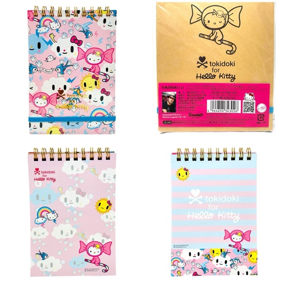 Tokidoki x Hello Kitty Spiral Notepad Memo Sanrio 2009 Lot of 3 Bundle HTF NEW - Picture 2 of 4